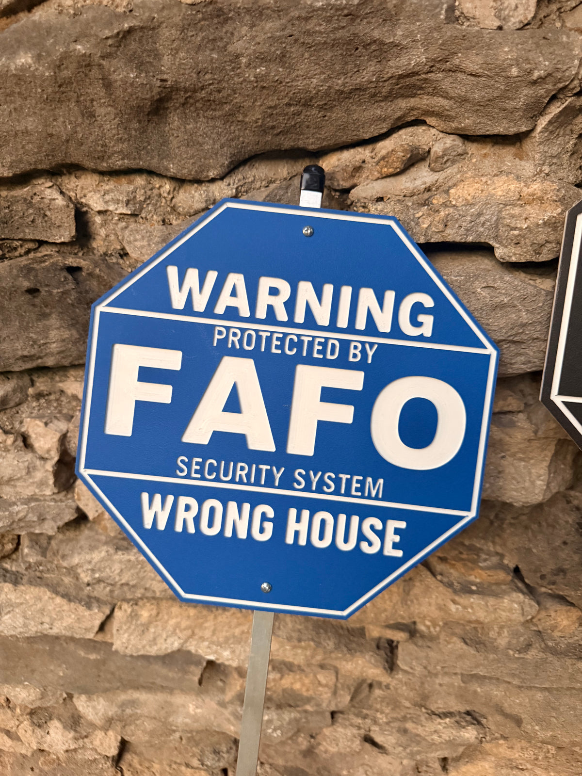 FAFO & Glock Security Warning Sign