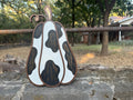 Cow Print Pumpkin | Handcrafted Wooden Fall Décor | Rustic Farmhouse Pumpkin
